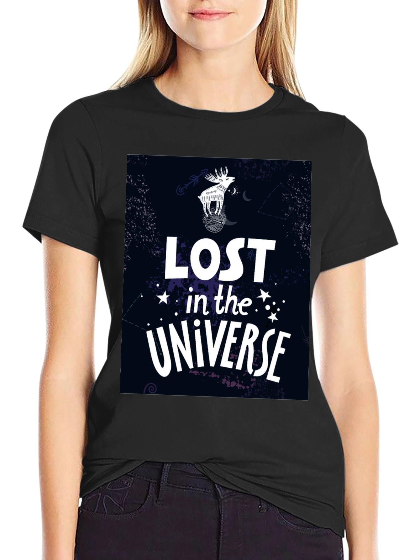 Lost in the Universe Black T-Shirt