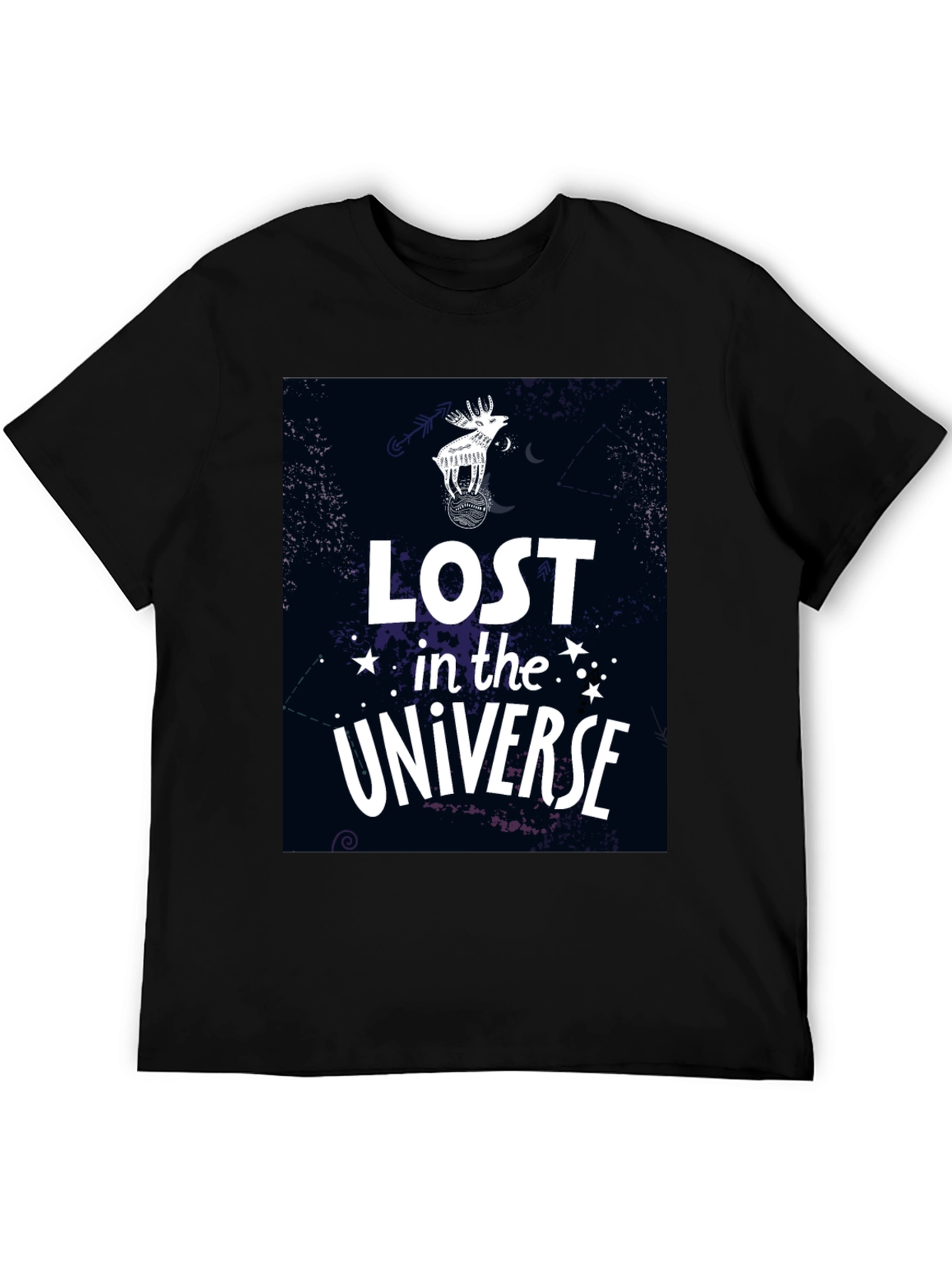 Lost in the Universe Black T-Shirt