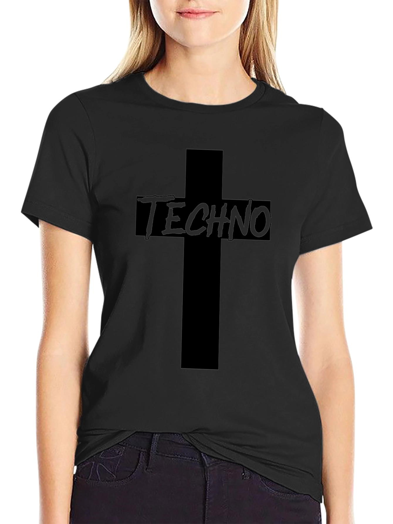 Techno Cross Graphic T-Shirt