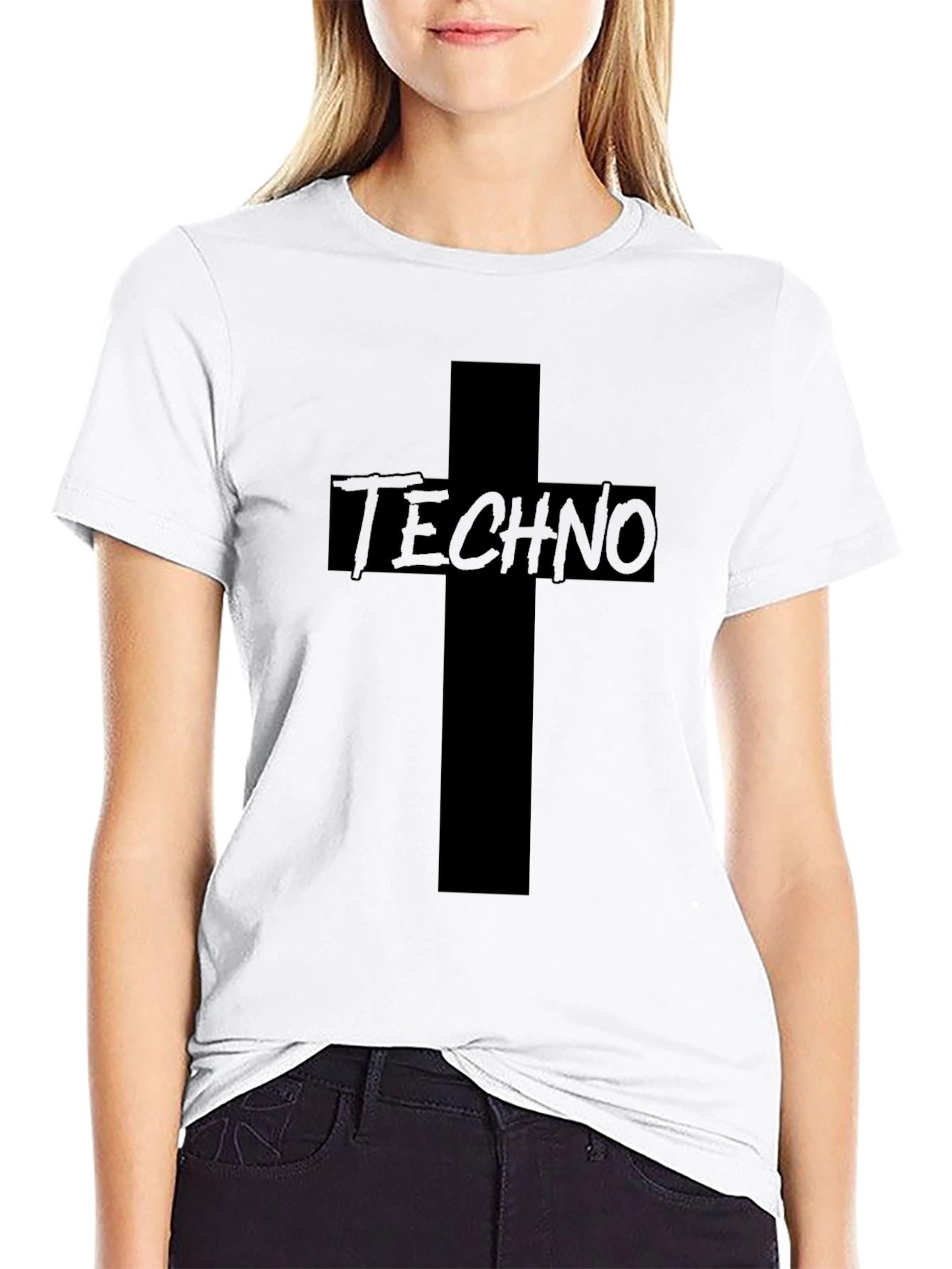 Techno Cross Graphic T-Shirt