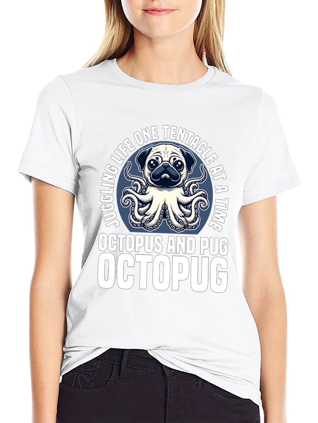 Octopus Pug Graphic T-Shirt - OctoPug