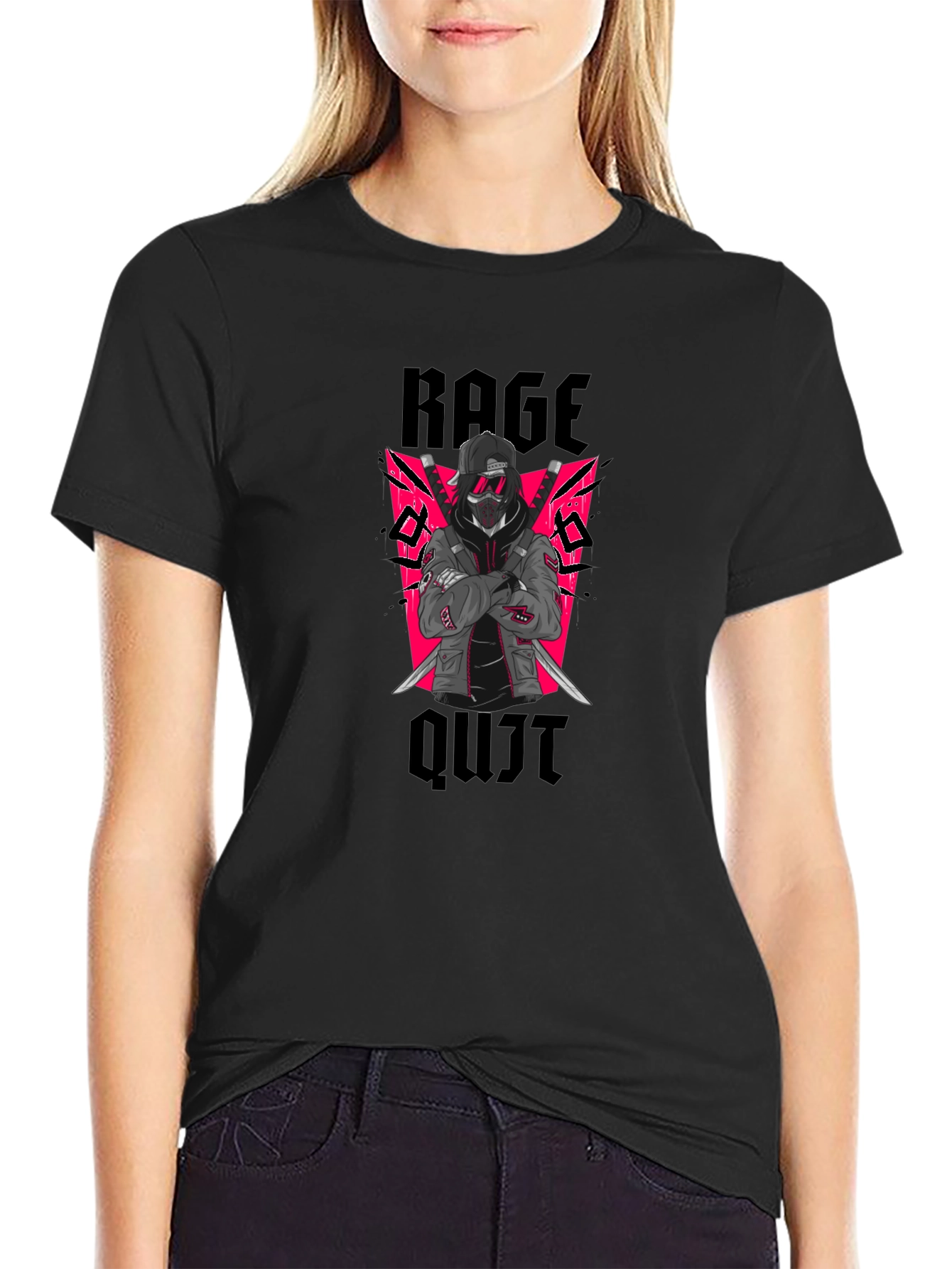 Rage Quit Graphic Tee - Ninja Gamer Style