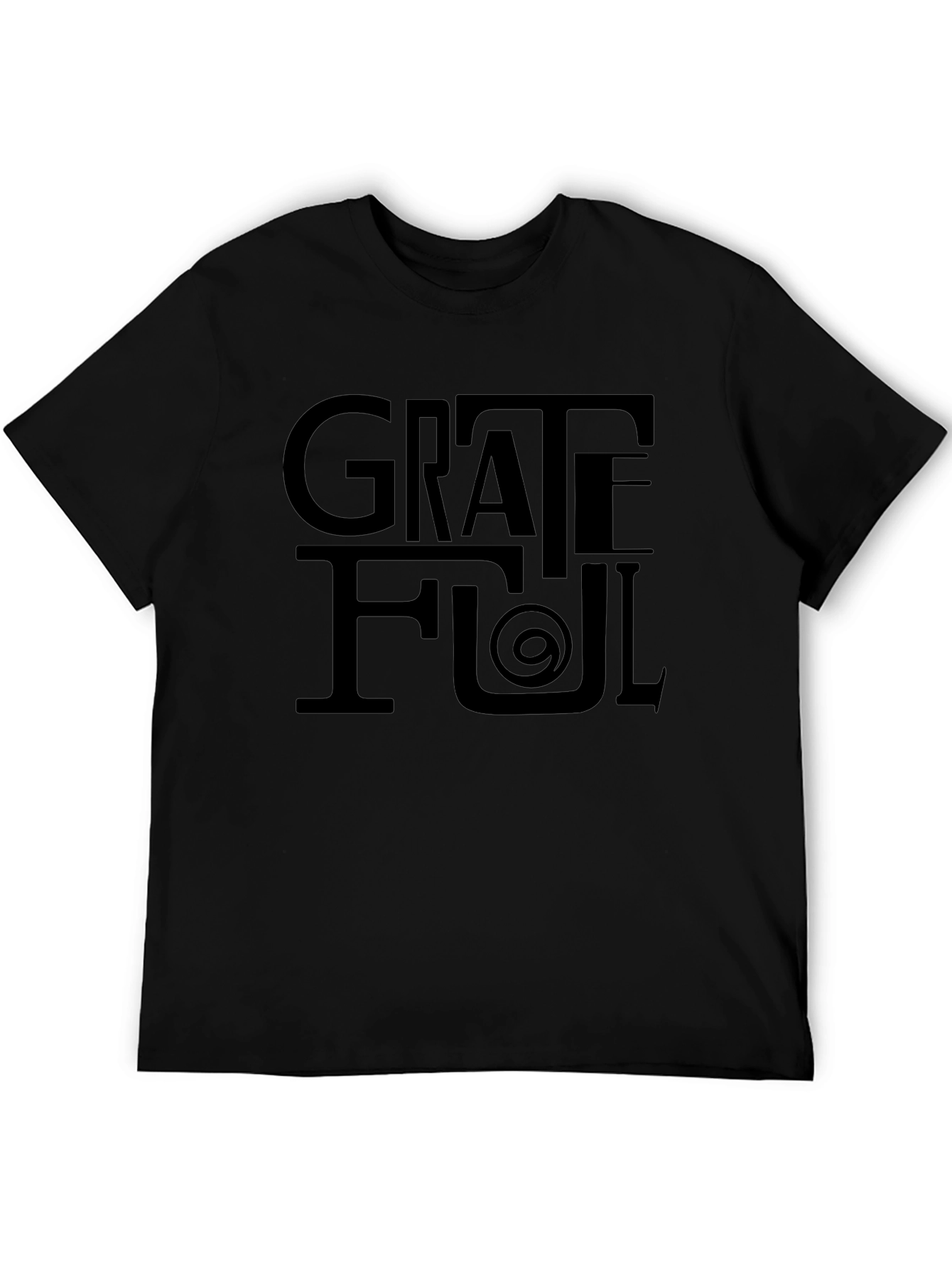 Grateful Graphic Black T-Shirt - Stylish Comfort