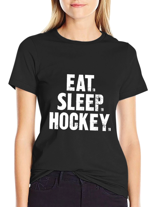 Eat Sleep Hockey T-Shirt | Graphic Tee for Hockey Lovers
