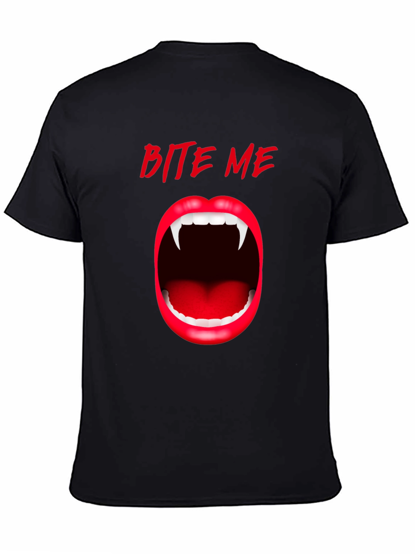 Bite Me Vampire Teeth Graphic Tee - Halloween