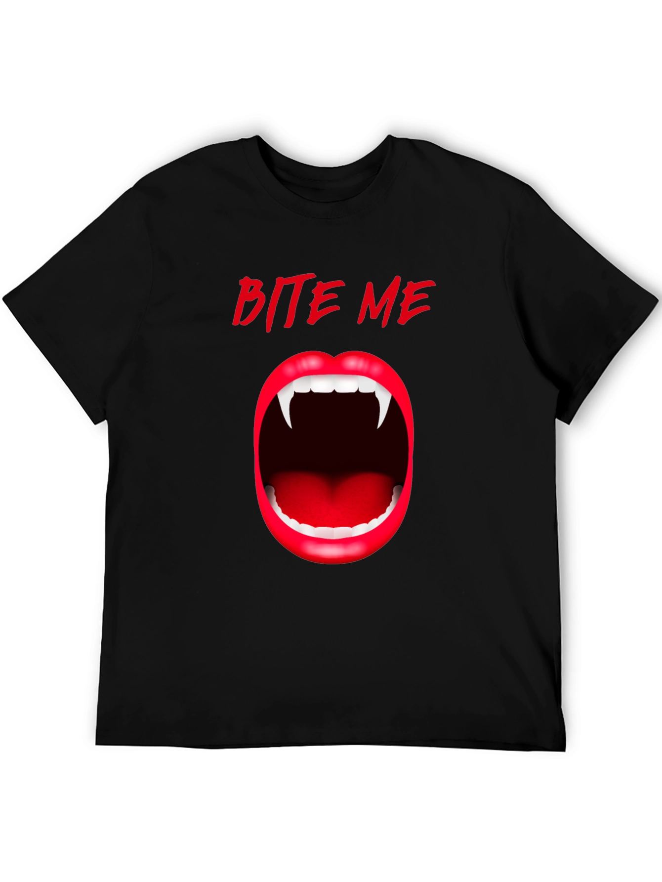Bite Me Vampire Teeth Graphic Tee - Halloween