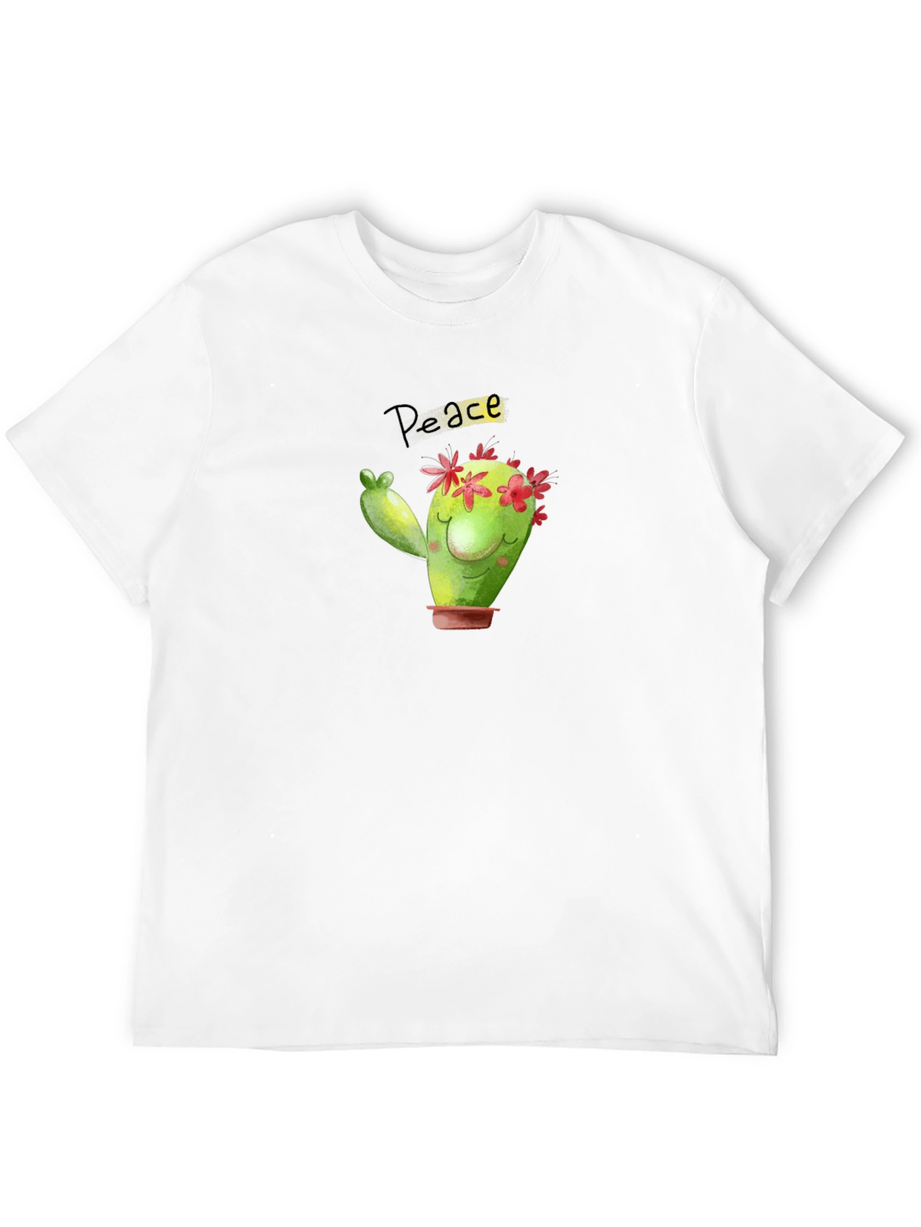 Peace Cactus T-Shirt - Cute Graphic Tee