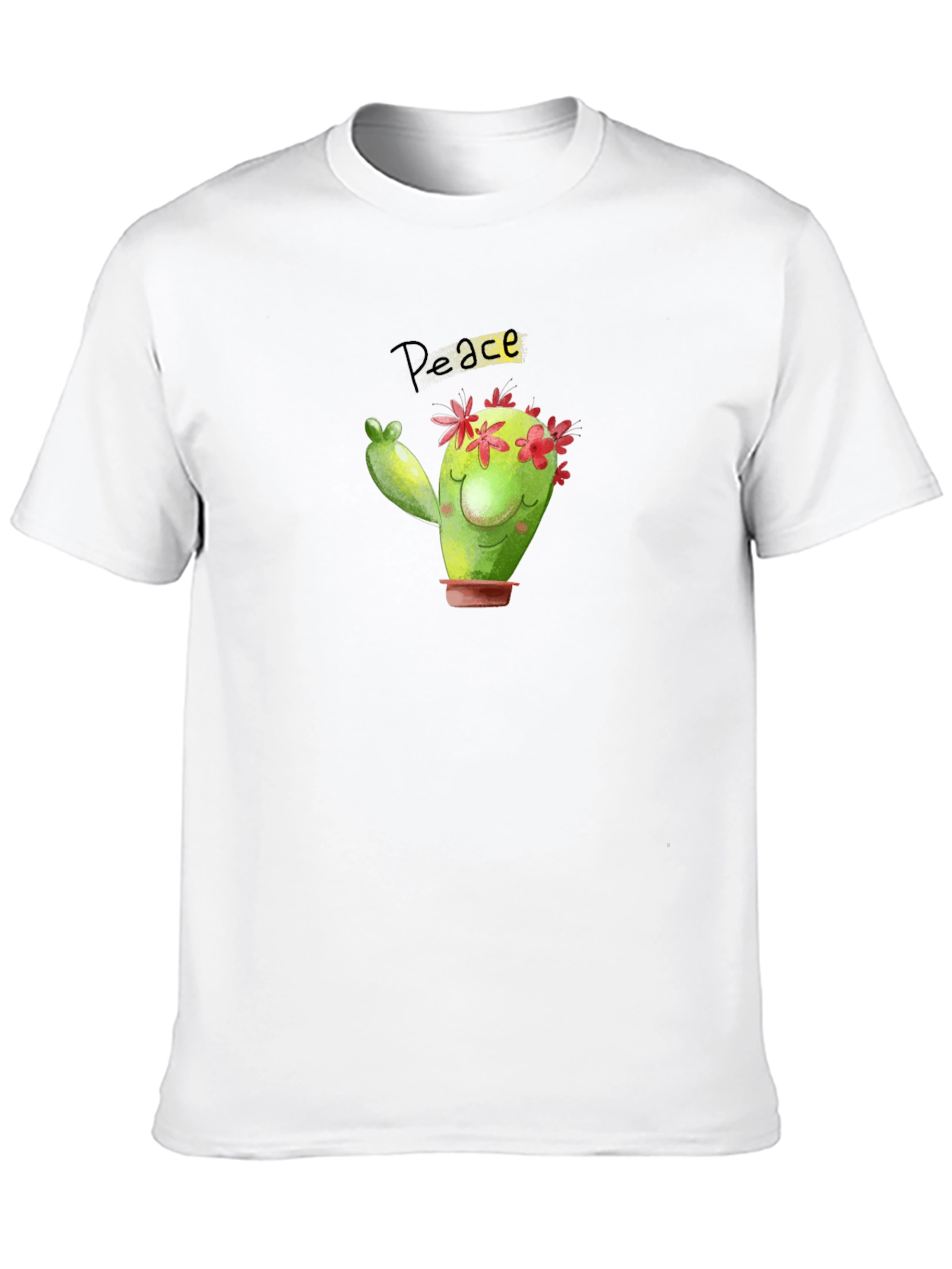 Peace Cactus T-Shirt - Cute Graphic Tee