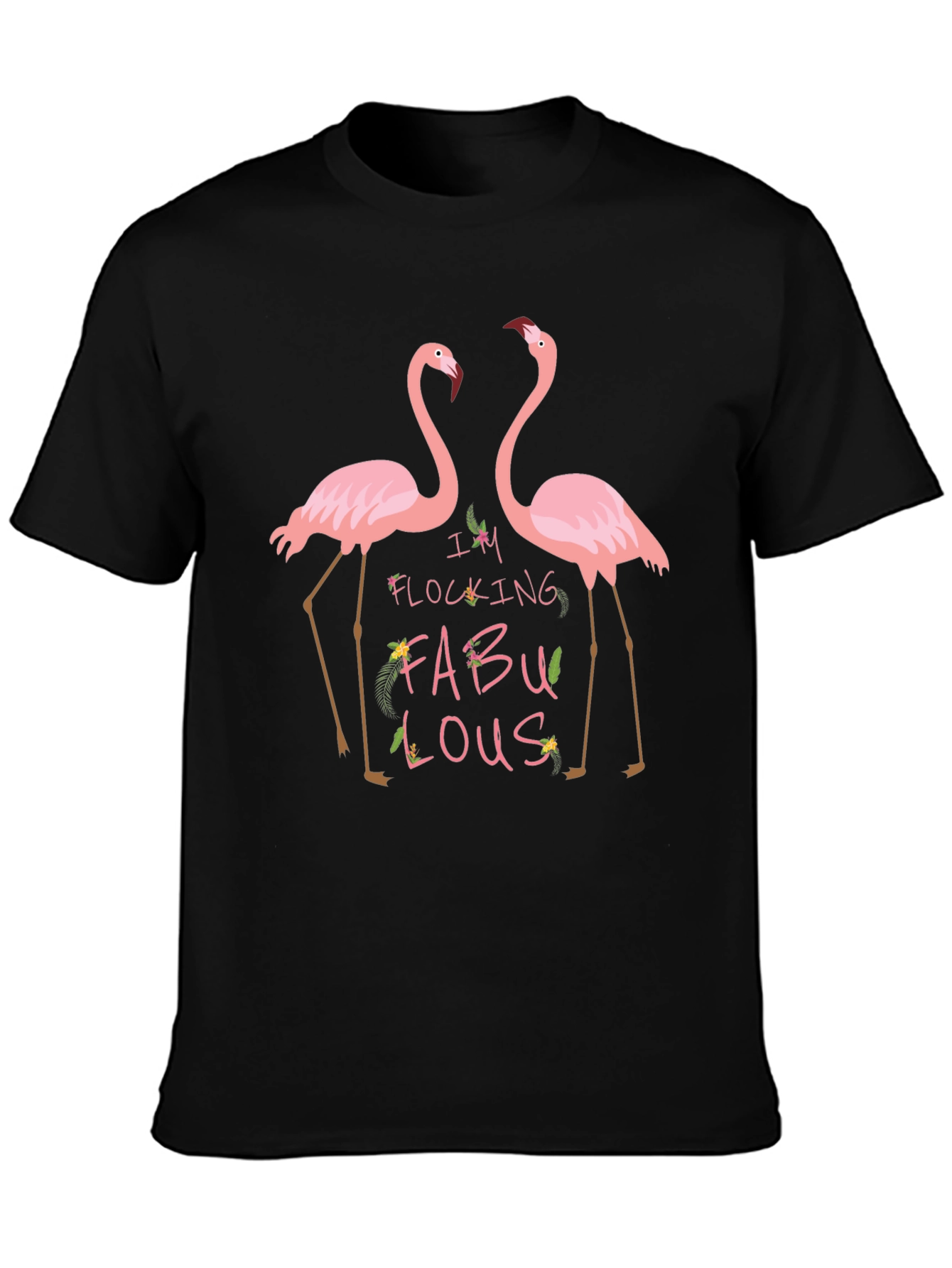 Flocking Fabulous Flamingo Graphic Tee