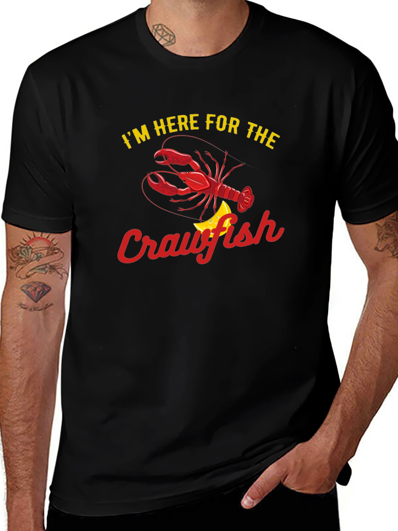 Crawfish T-Shirt: Im Here For The Crawfish