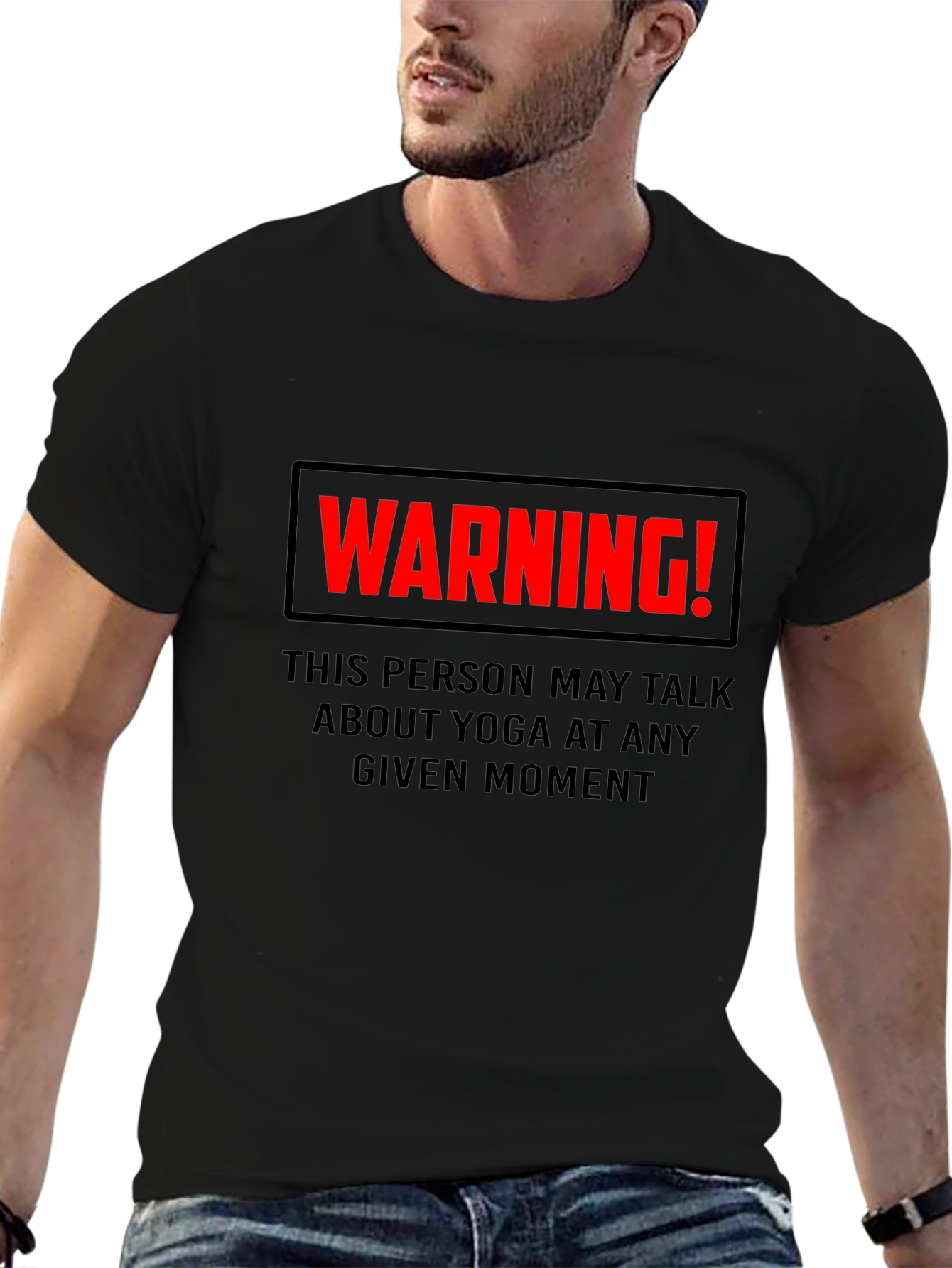 Yoga Warning T-Shirt - May Talk About Yoga