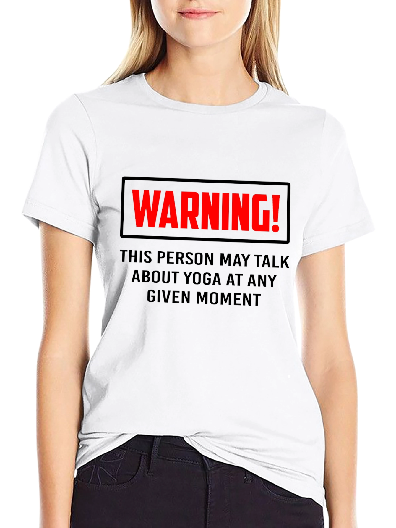 Yoga Warning T-Shirt - May Talk About Yoga