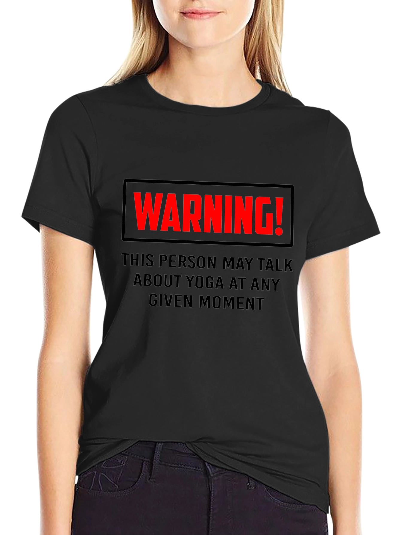 Yoga Warning T-Shirt - May Talk About Yoga