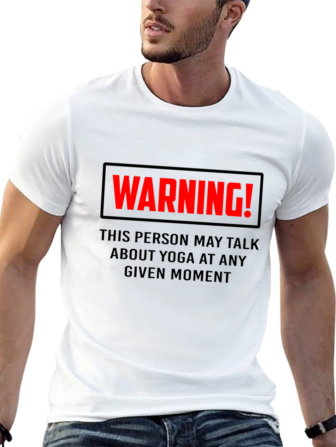 Yoga Warning T-Shirt - May Talk About Yoga