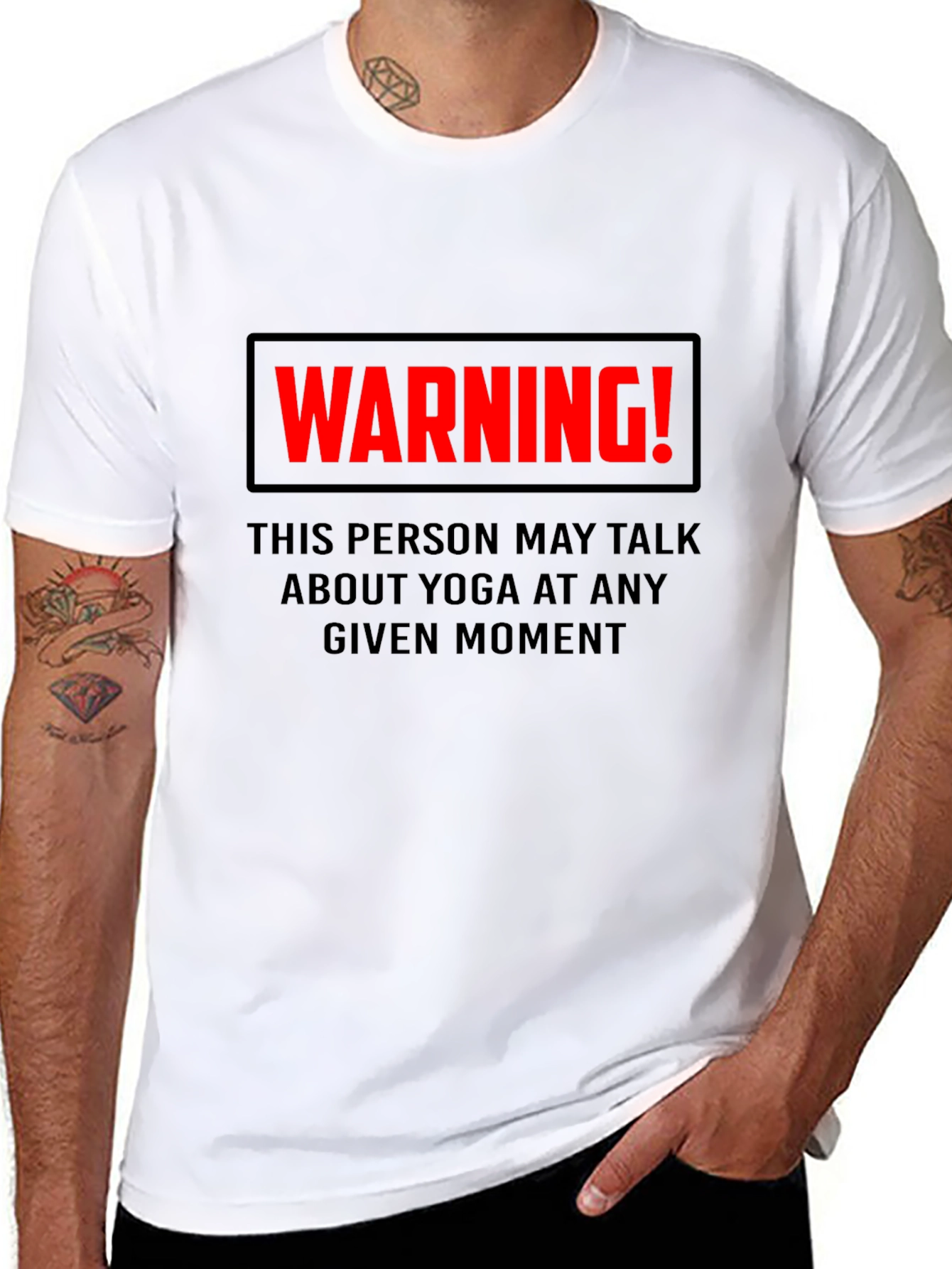 Yoga Warning T-Shirt - May Talk About Yoga