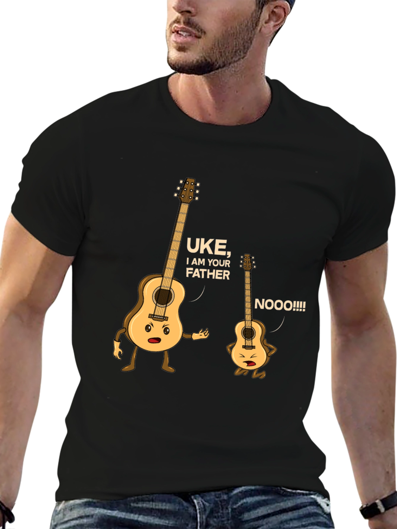 Funny Guitar & Ukulele Graphic T-Shirt