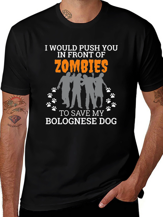Save My Bolognese Dog T-Shirt – Funny Zombie Dog Lover Tee