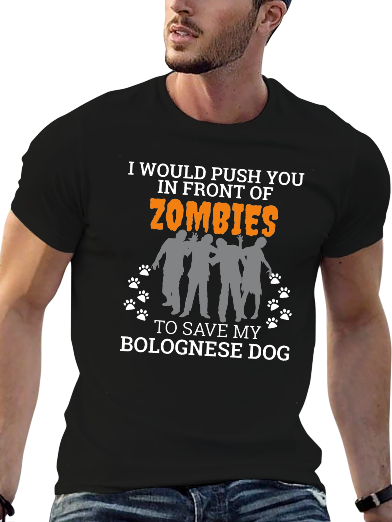 Save My Bolognese Dog T-Shirt – Funny Zombie Dog Lover Tee