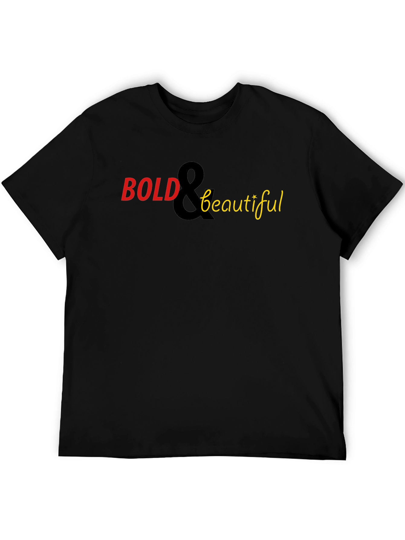 Bold & Beautiful Graphic Tee - Stylish Black T-Shirt