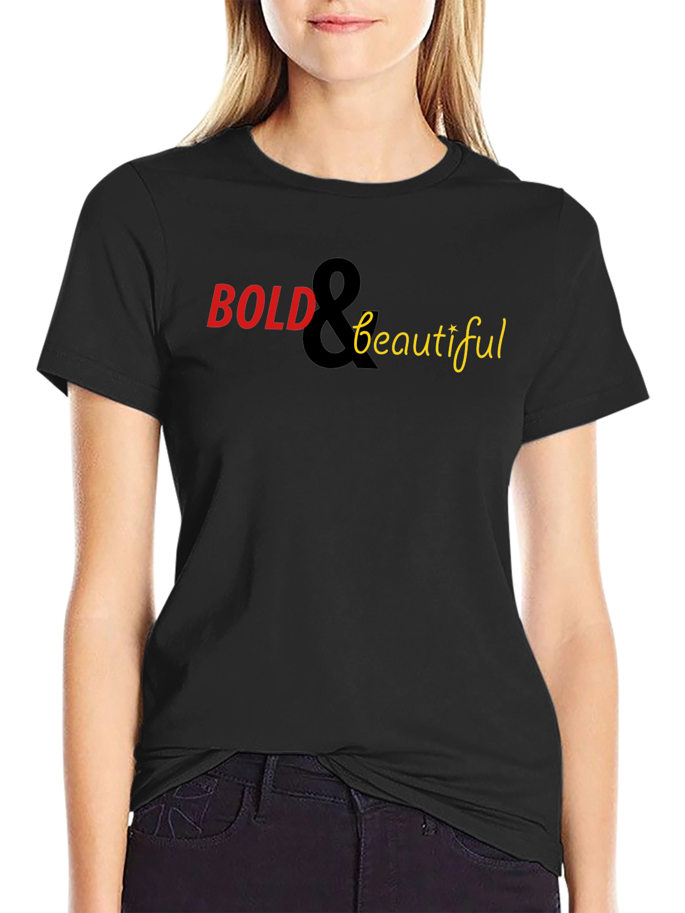 Bold & Beautiful Graphic Tee - Stylish Black T-Shirt