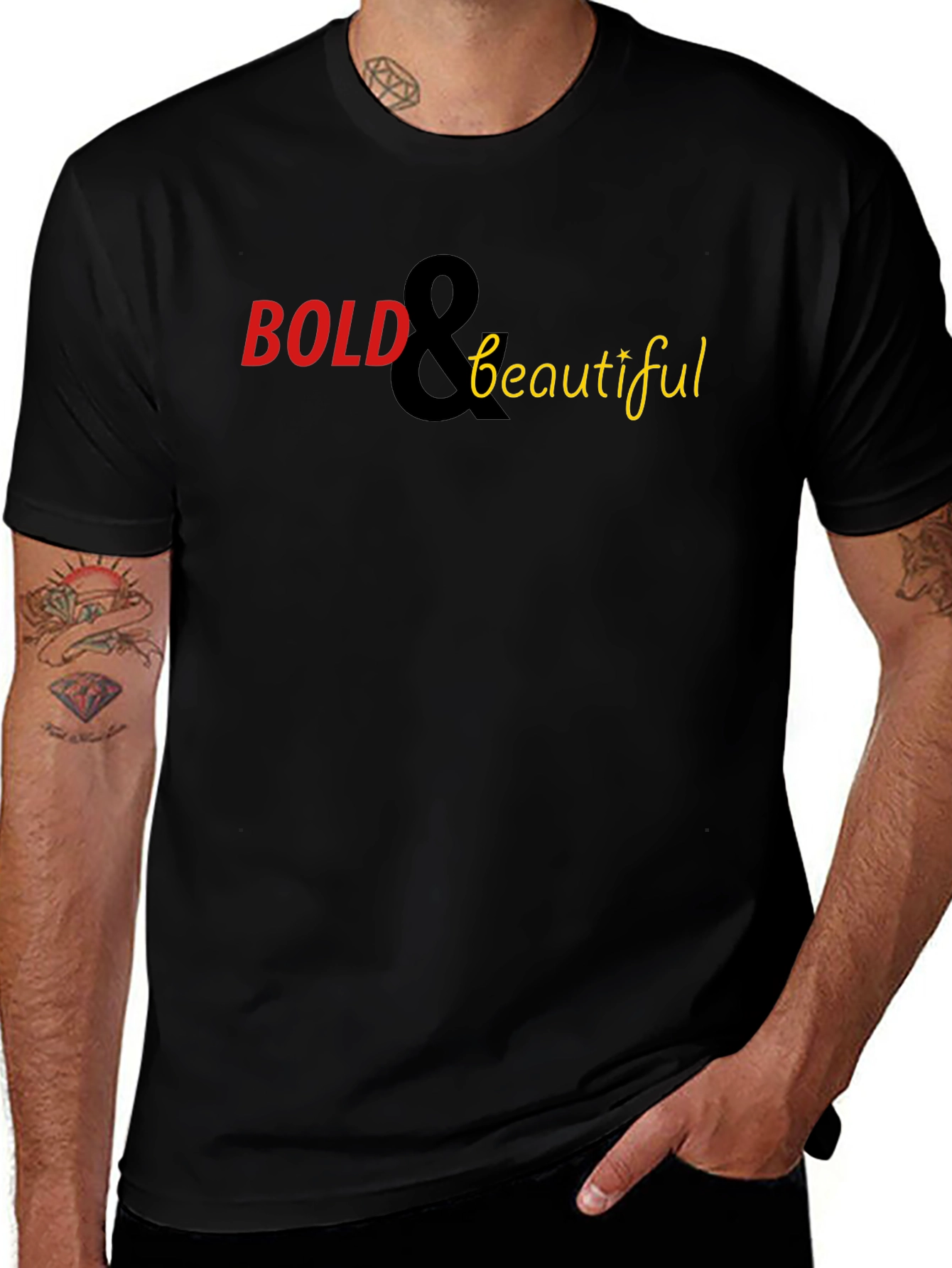Bold & Beautiful Graphic Tee - Stylish Black T-Shirt