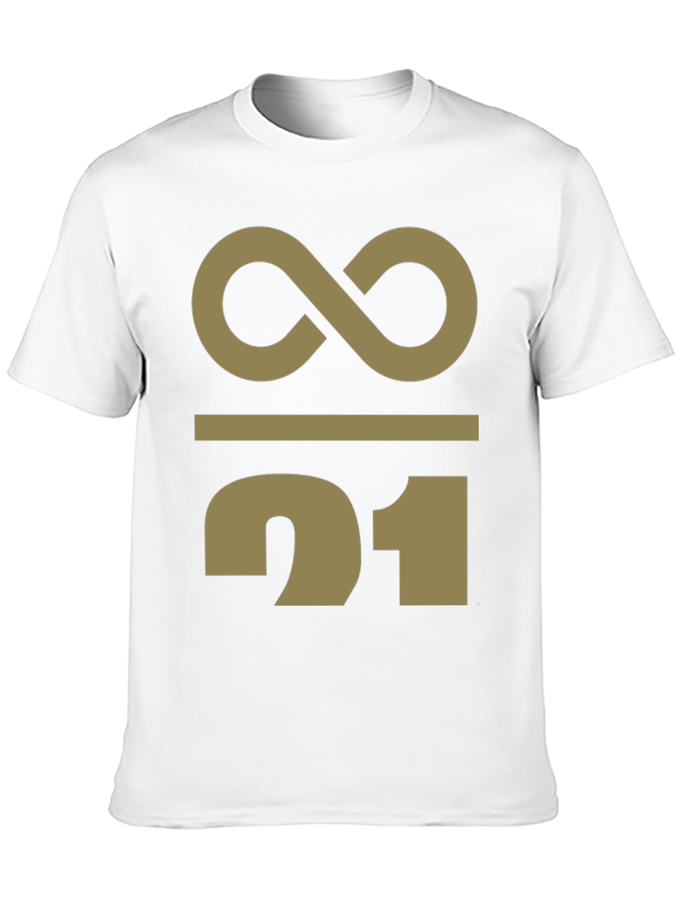 Abstract Infinity 21 Graphic Print T-Shirt
