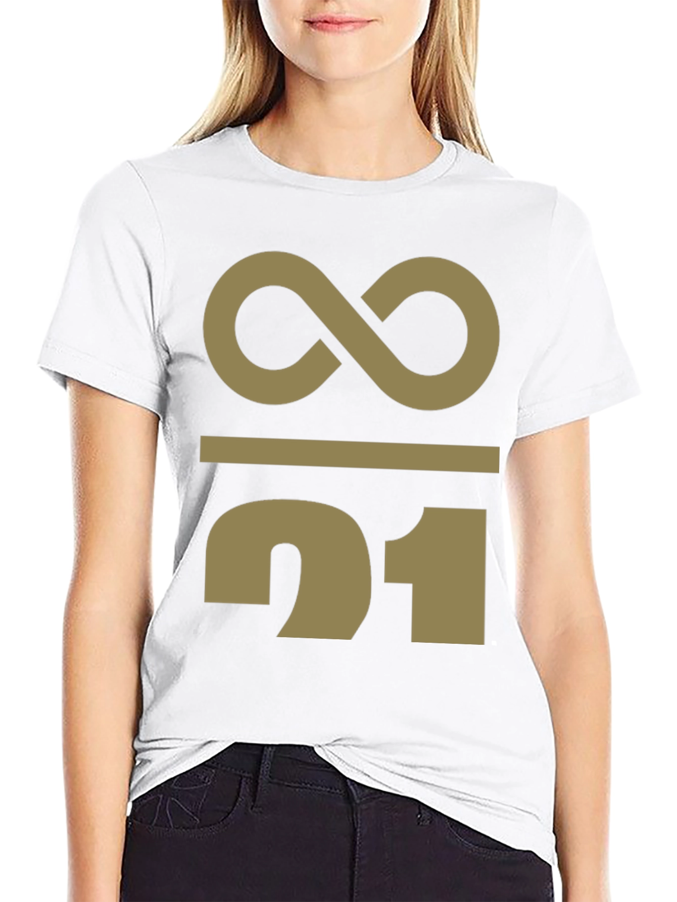 Abstract Infinity 21 Graphic Print T-Shirt
