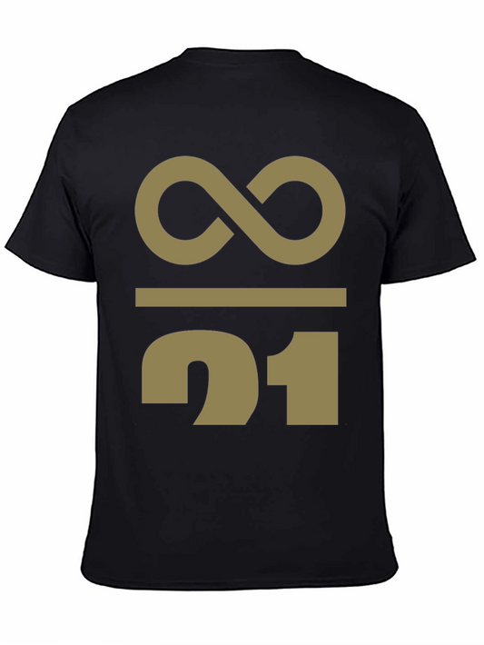 Abstract Infinity 21 Graphic Print T-Shirt