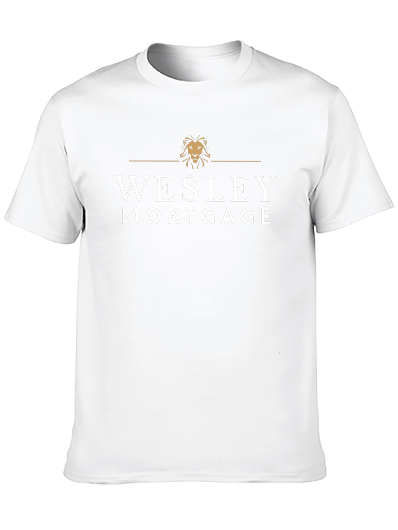 Wesley Mortgage Black T-Shirt Lion Logo
