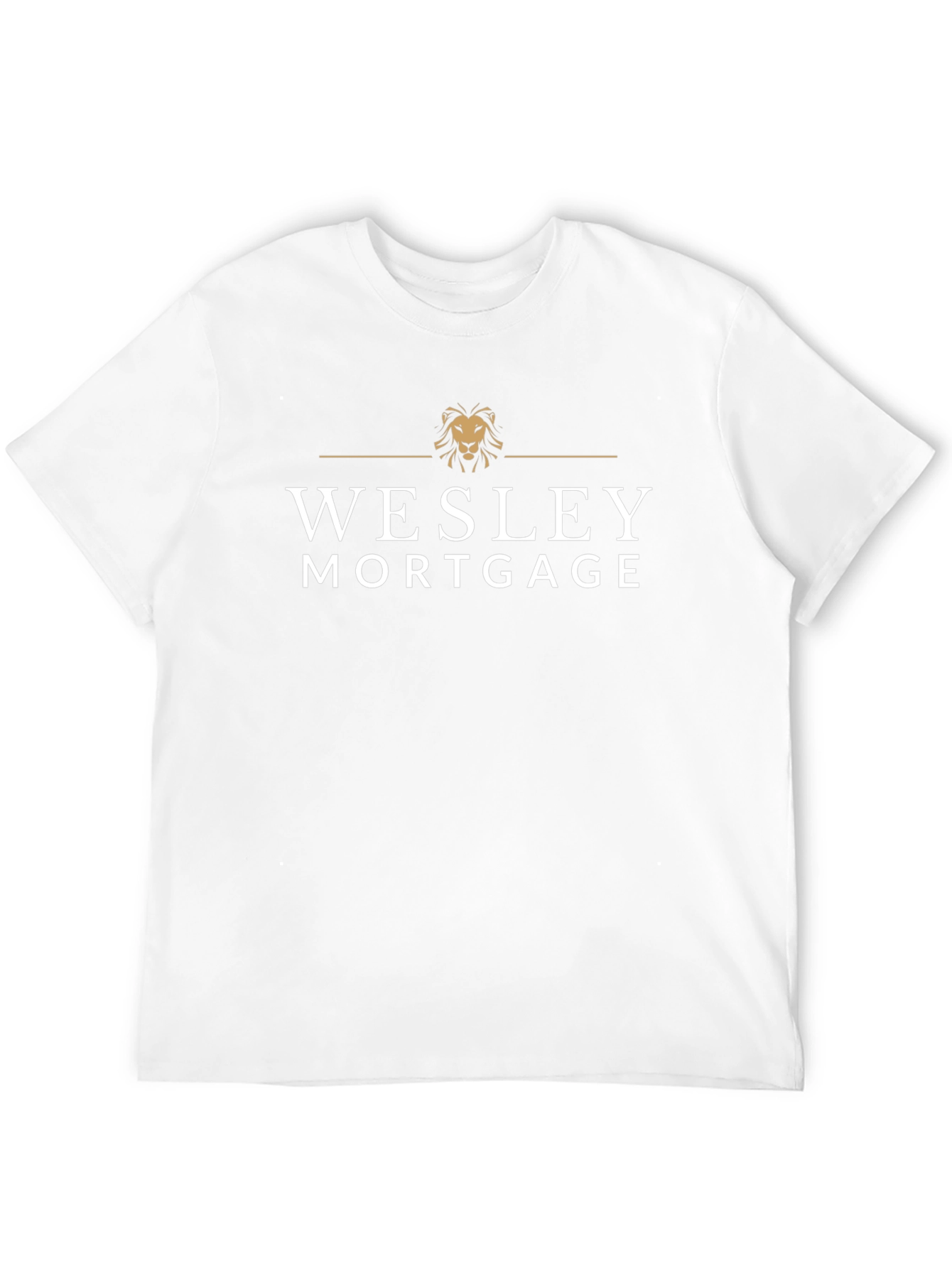 Wesley Mortgage Black T-Shirt Lion Logo