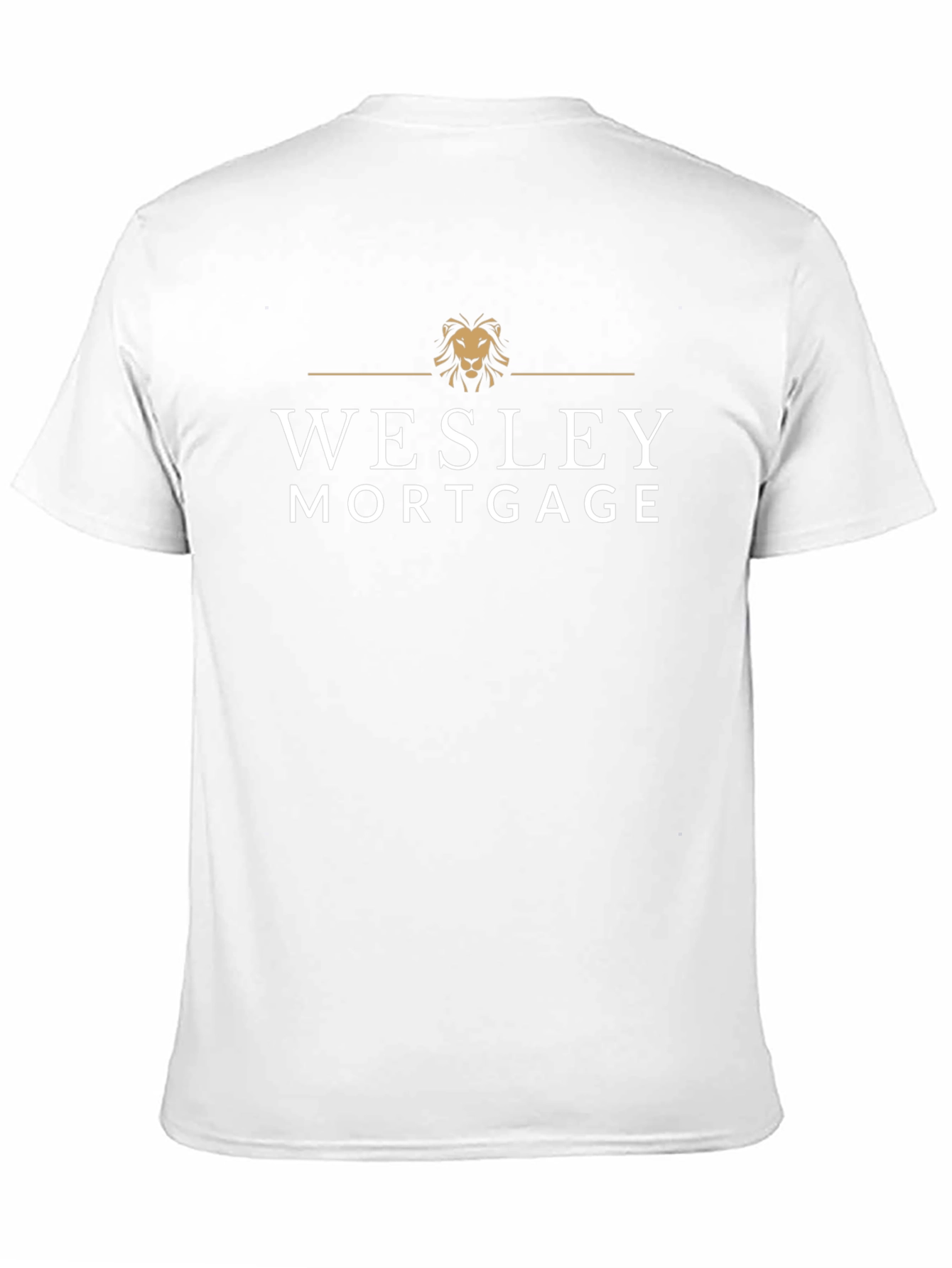 Wesley Mortgage Black T-Shirt Lion Logo