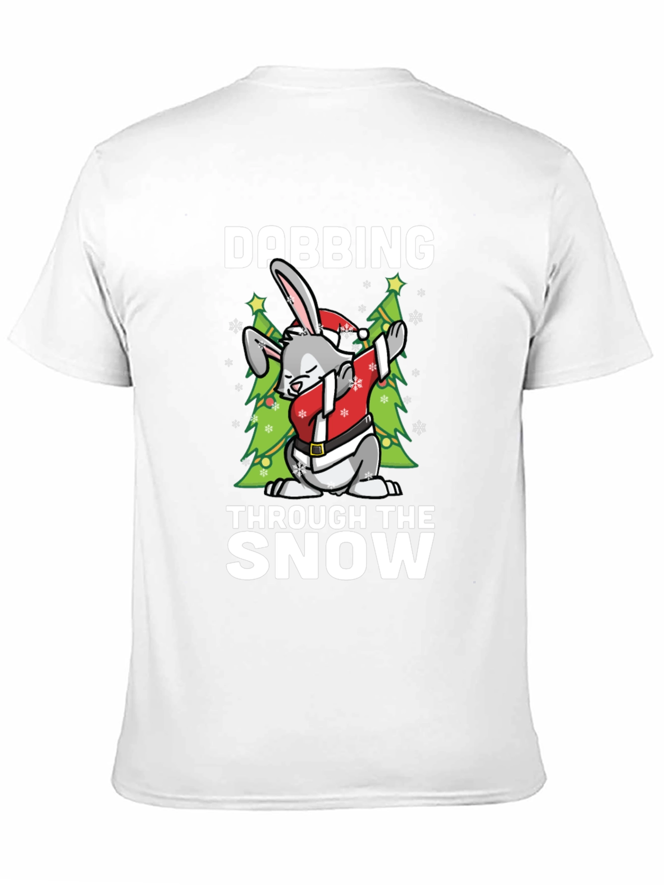 Dabbing Through The Snow Christmas Bunny T-Shirt