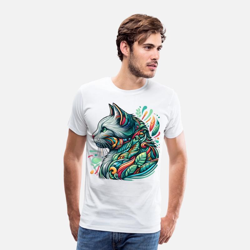 "Enigmatic Feline: White Cat with Green Eyes"