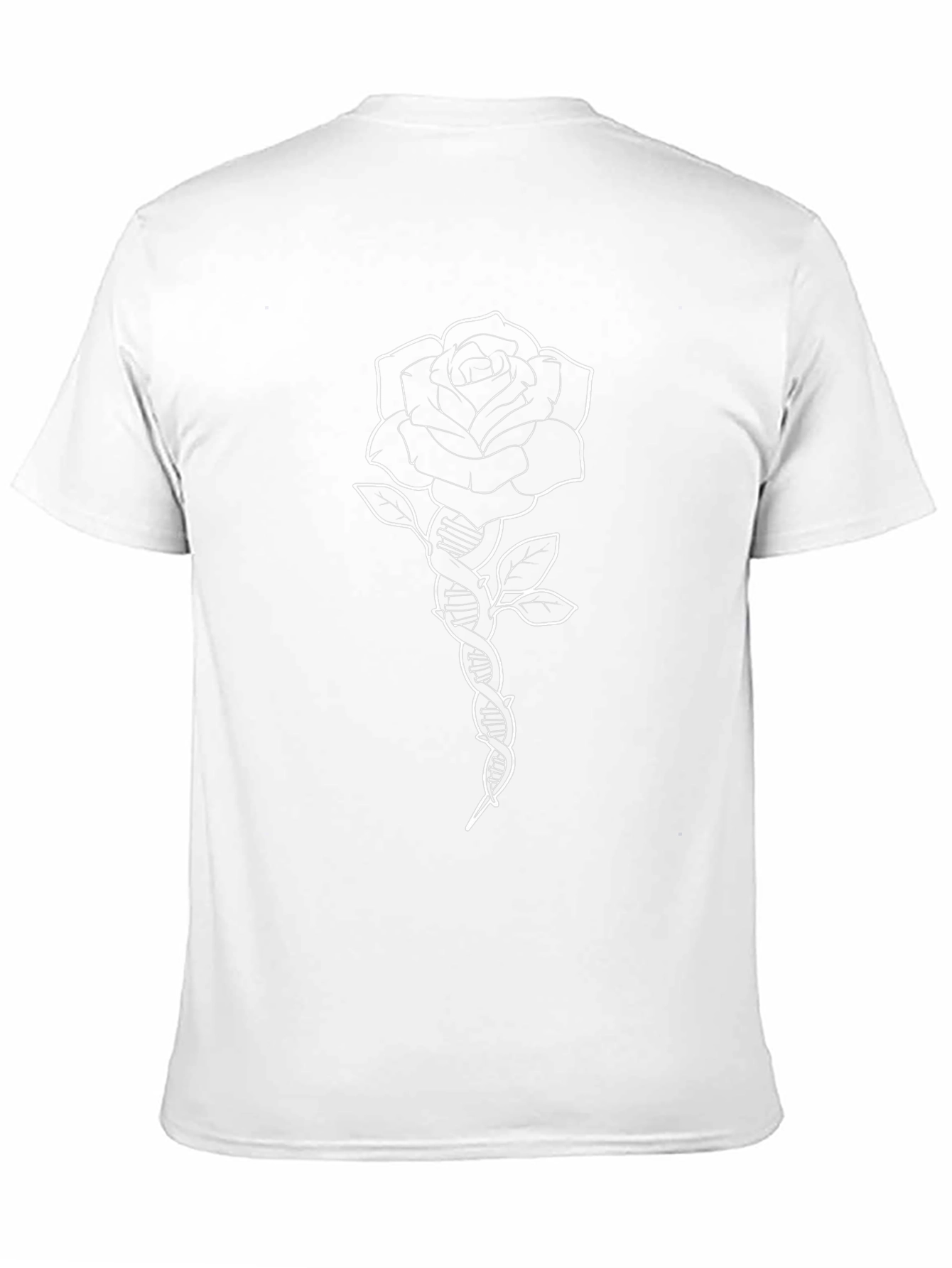 Rose DNA Graphic Tee - Black Cotton T-Shirt