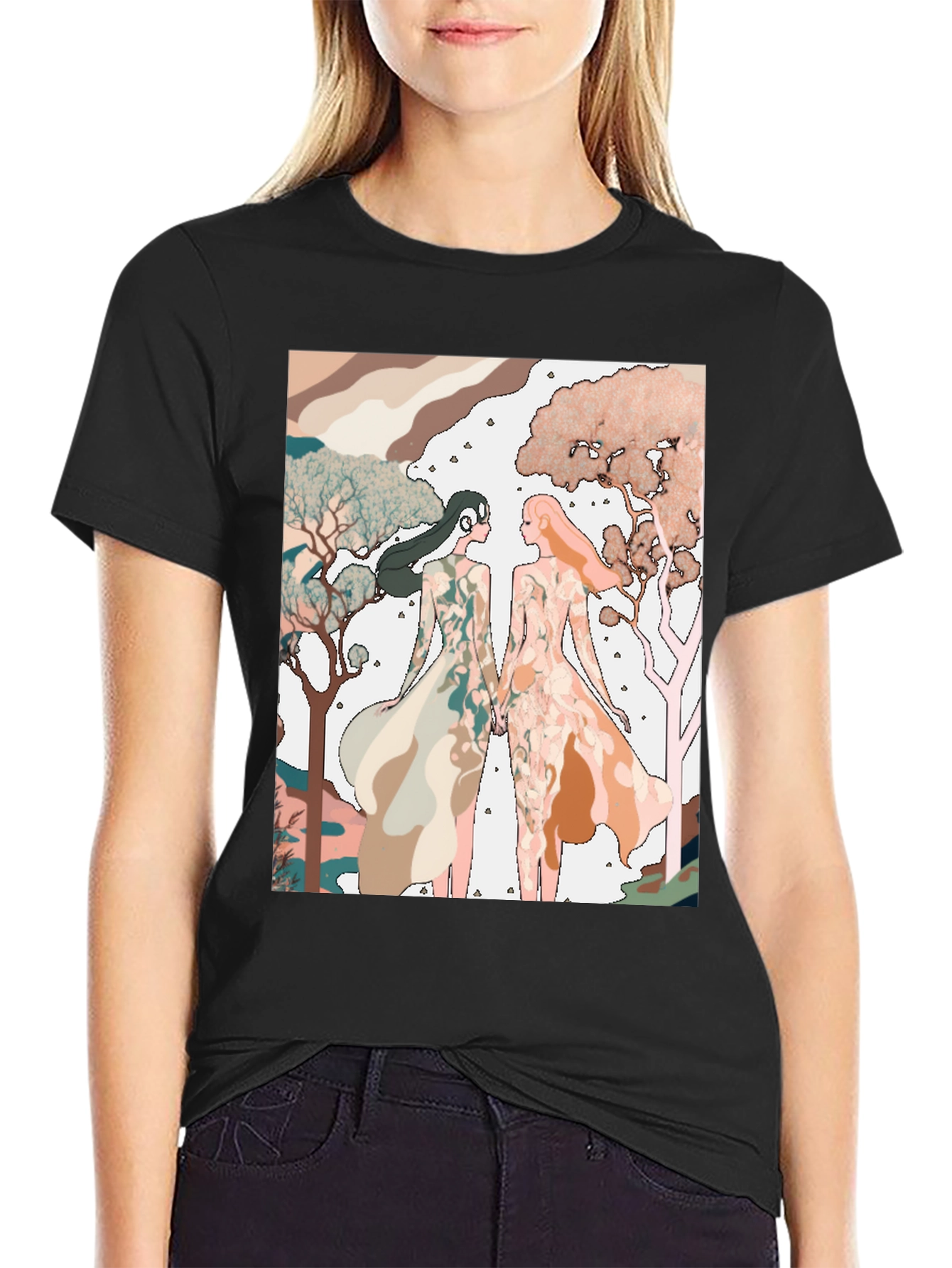 Abstract Womens Print T-Shirt