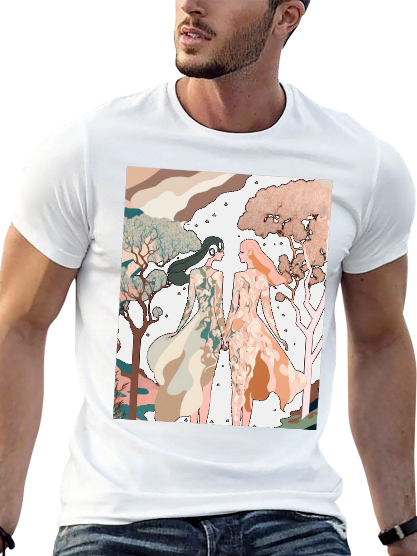 Abstract Womens Print T-Shirt
