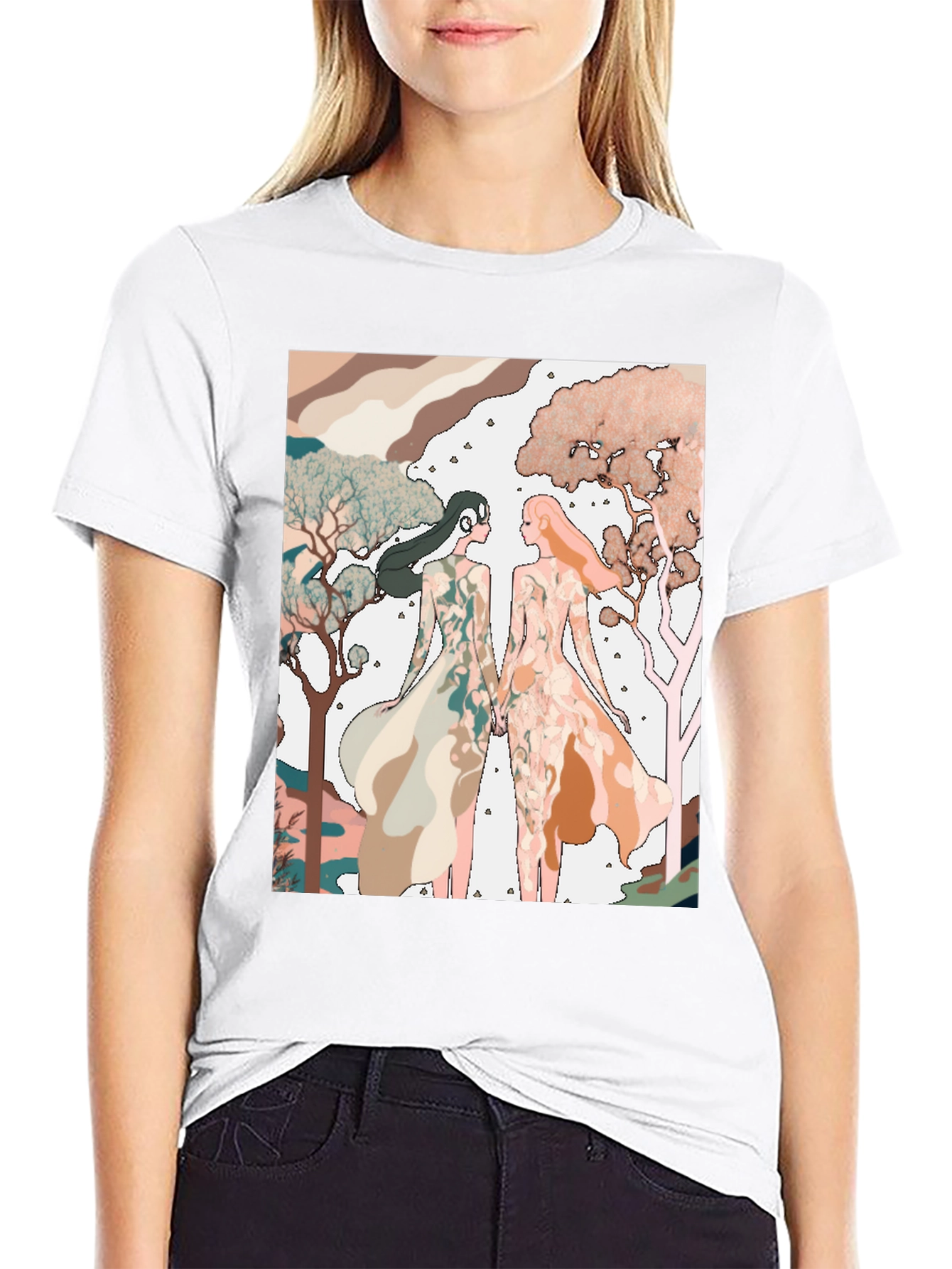 Abstract Womens Print T-Shirt