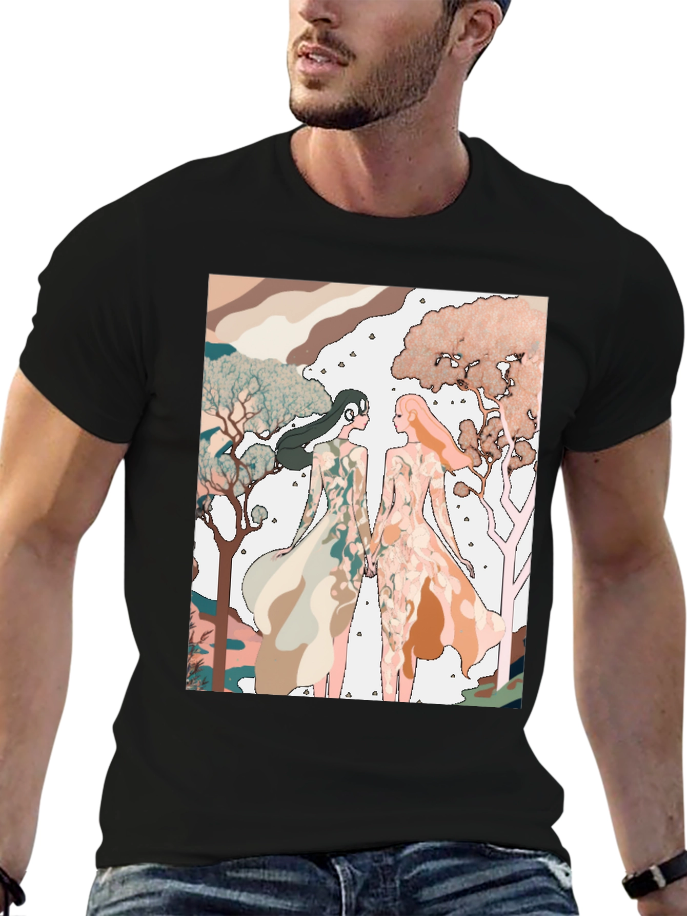 Abstract Womens Print T-Shirt