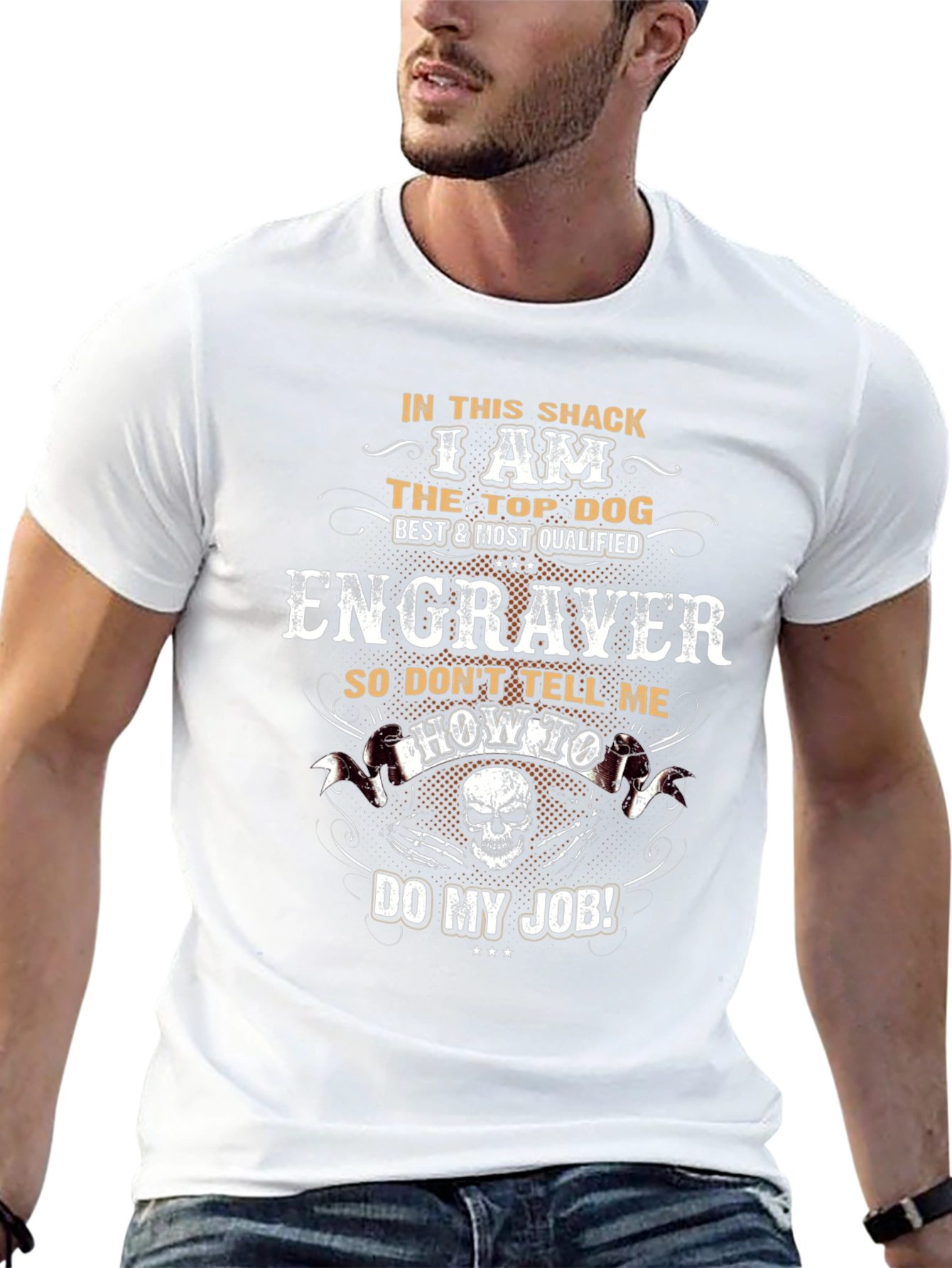 Top Dog Engraver T-Shirt – Funny Work Graphic Tee