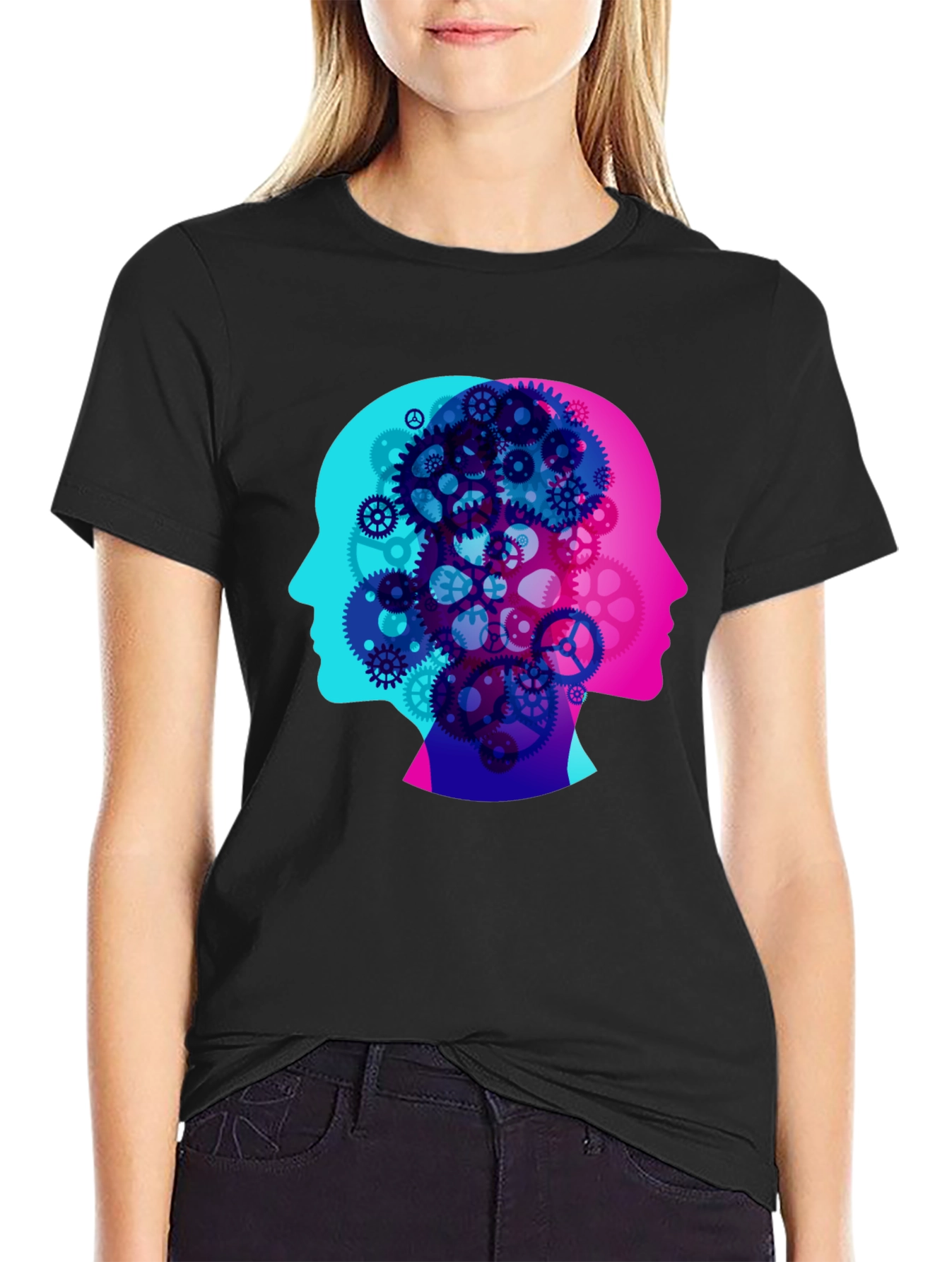 Cog Brain T-Shirt - Mind Gears Design