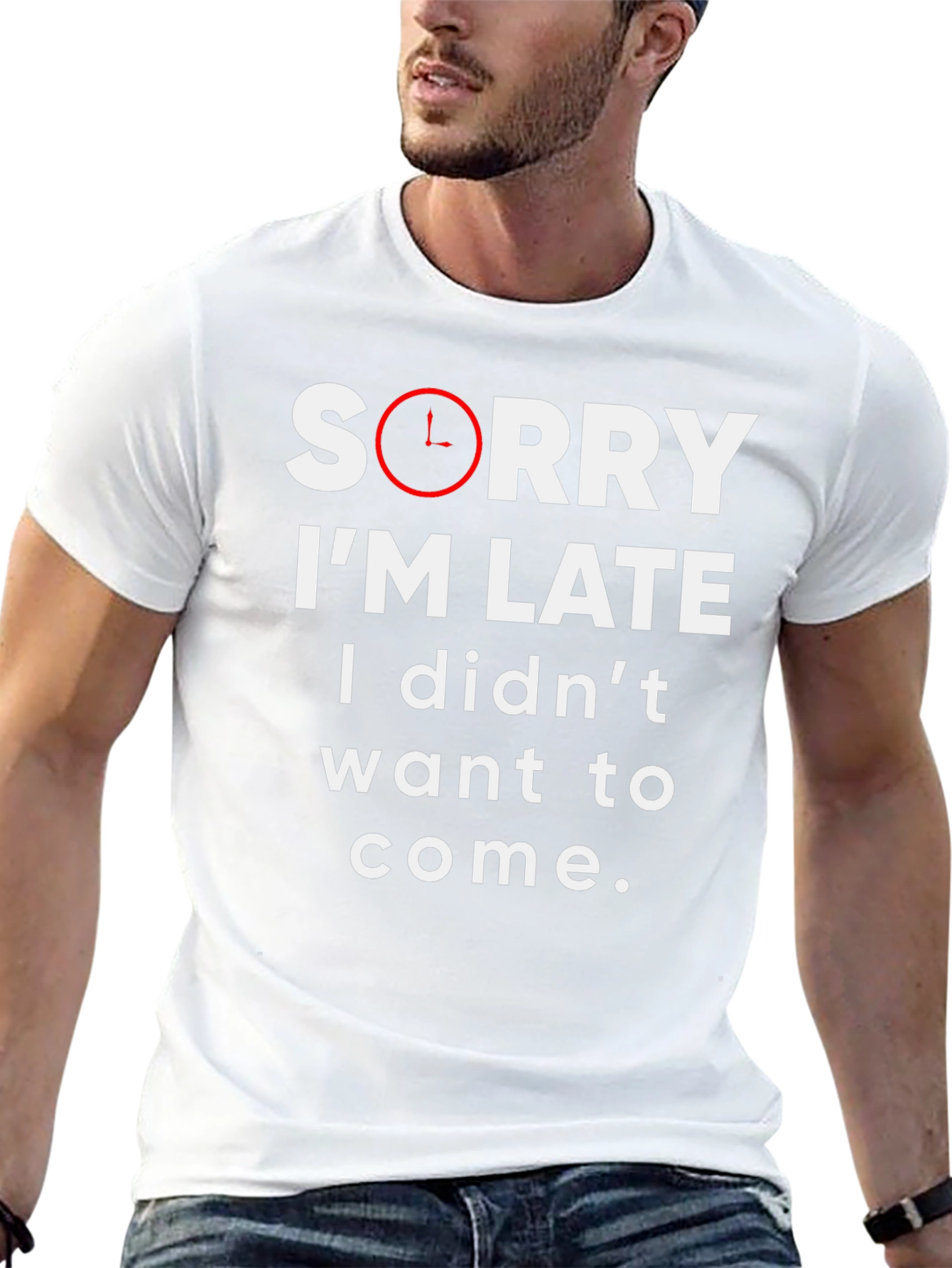 Funny Sorry Im Late Graphic Tee