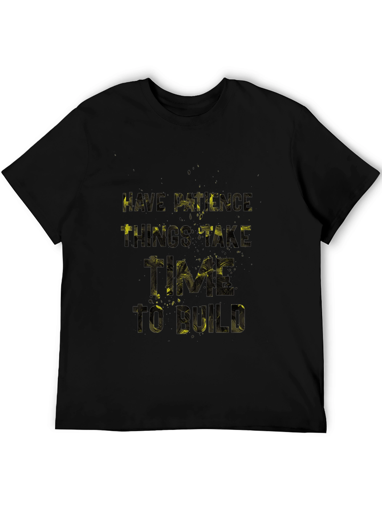 Patience Graphic Print Black T-Shirt