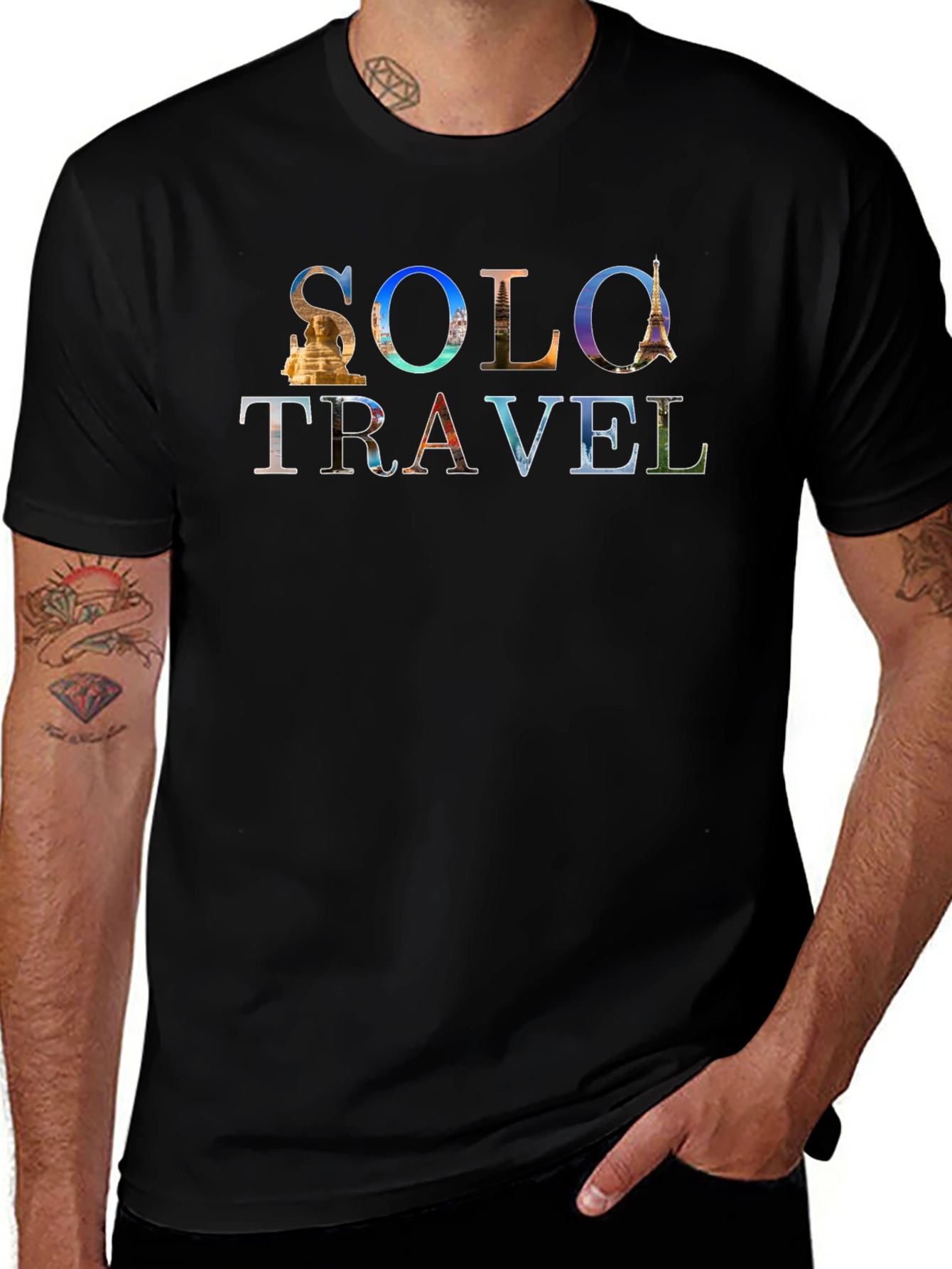 Solo Travel Graphic Tee - Adventure Awaits