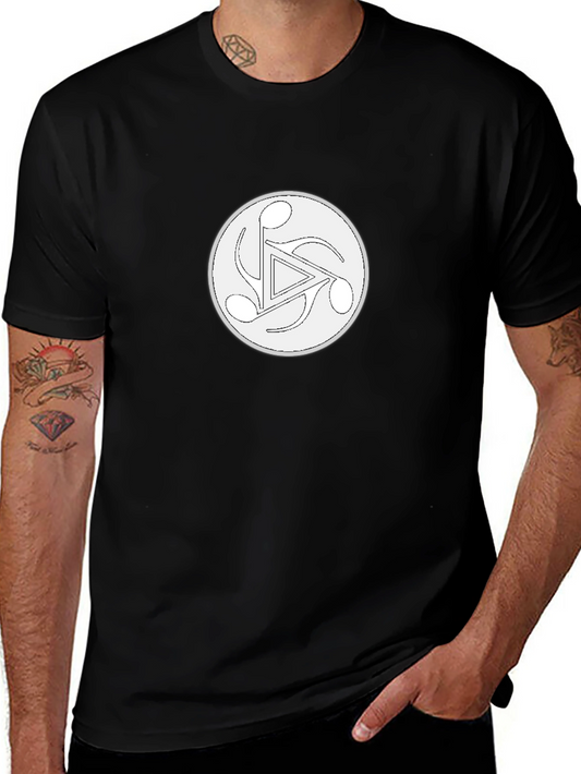 Musical Note Triangle Black T-Shirt