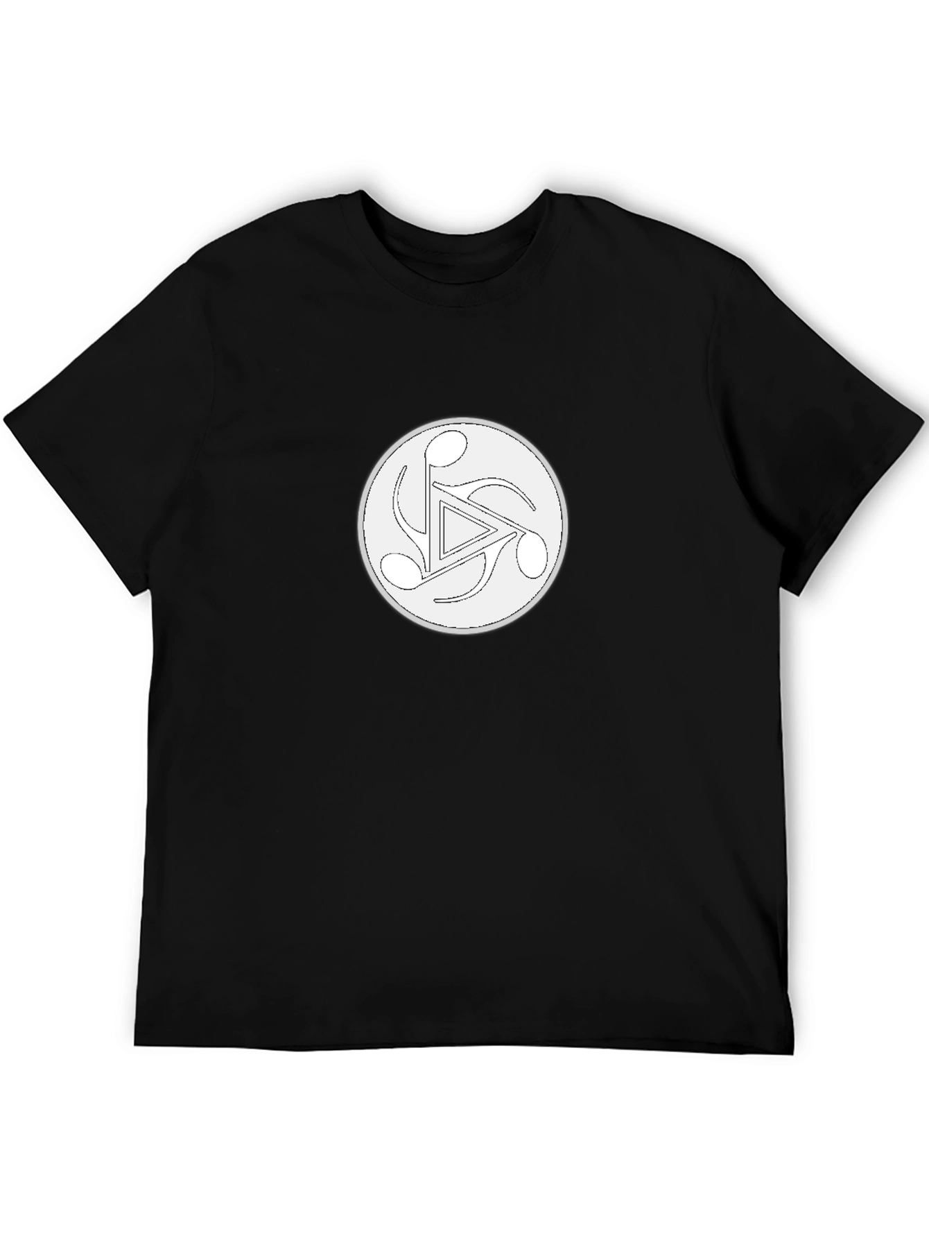 Musical Note Triangle Black T-Shirt