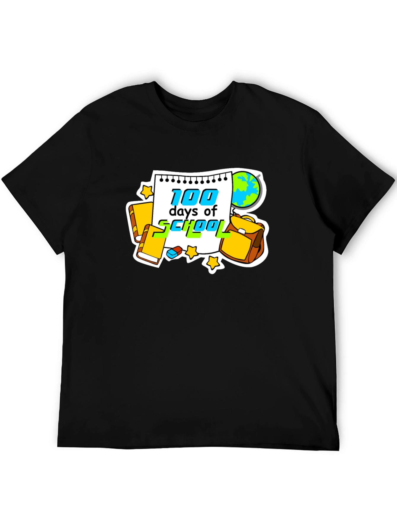 100 Days of School Black Graphic Tee