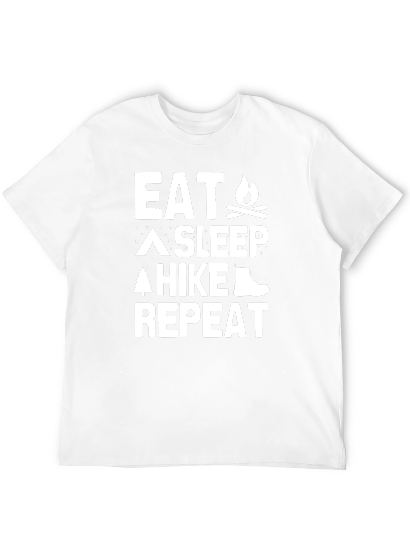Eat Sleep Hike Repeat Black Graphic Tee
