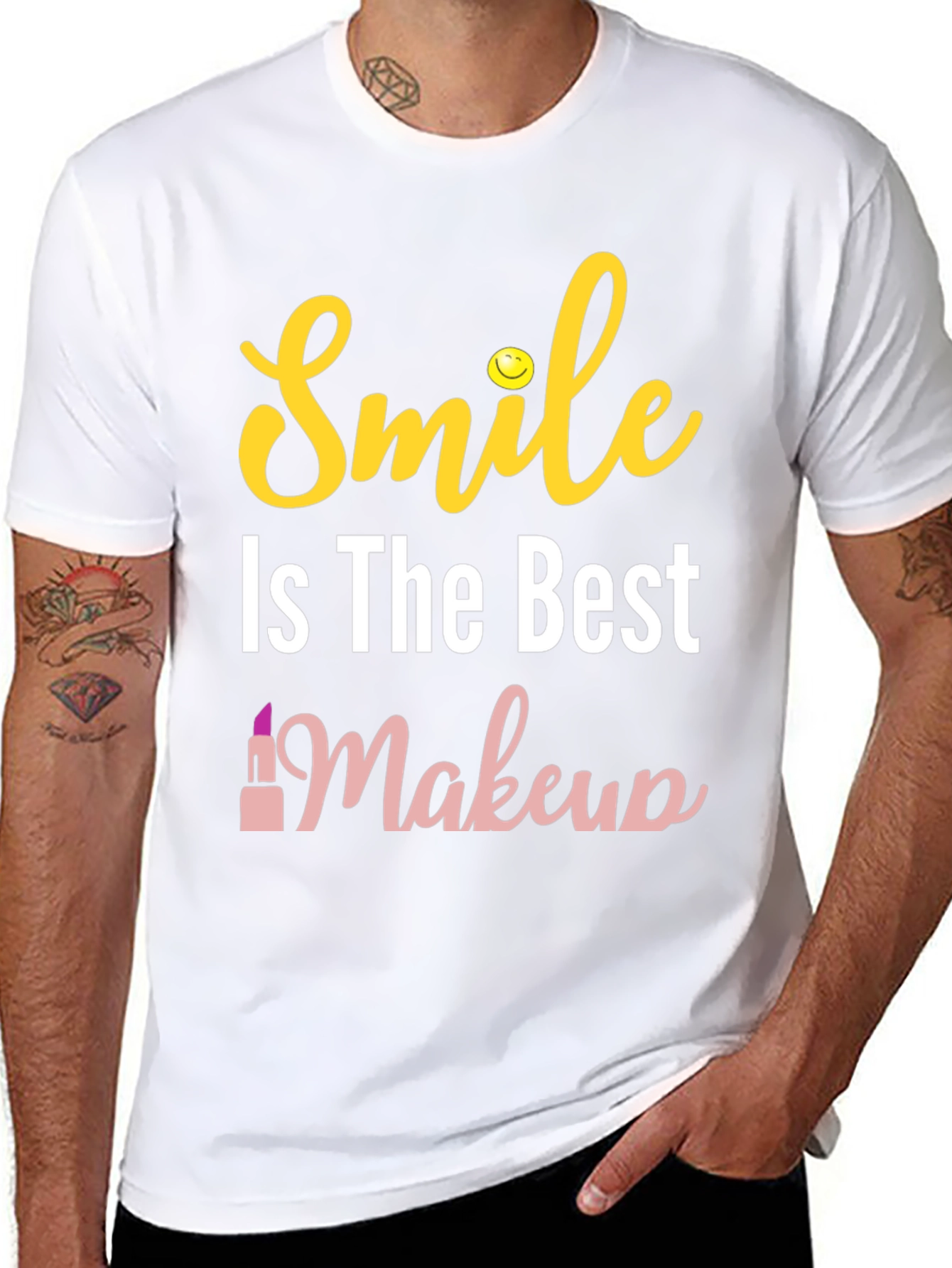 Smile is The Best Makeup Black T-Shirt