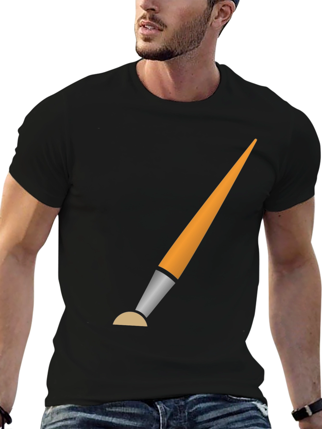 Paint Brush Graphic Tee - Artistic Expression
