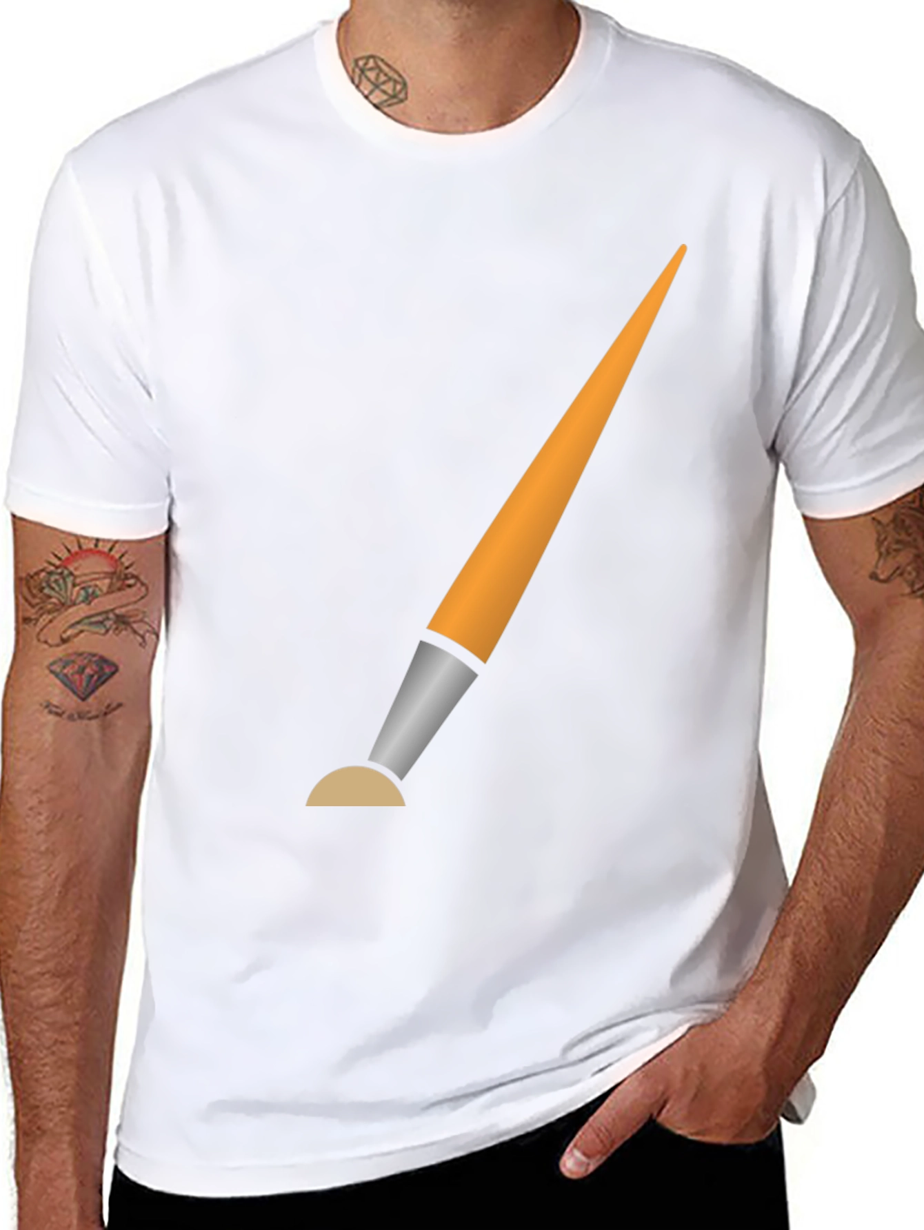 Paint Brush Graphic Tee - Artistic Expression